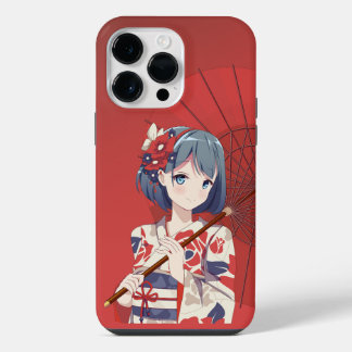 iPhone 14 Pro Max Red Anime Coque couverture pour