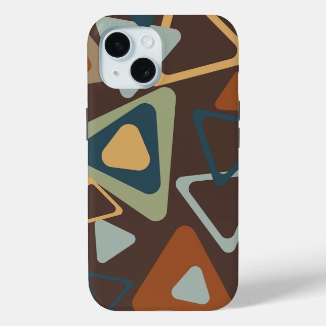 iPhone 15 Coque Avec Triangles Modernes Du Milieu  (Verso)