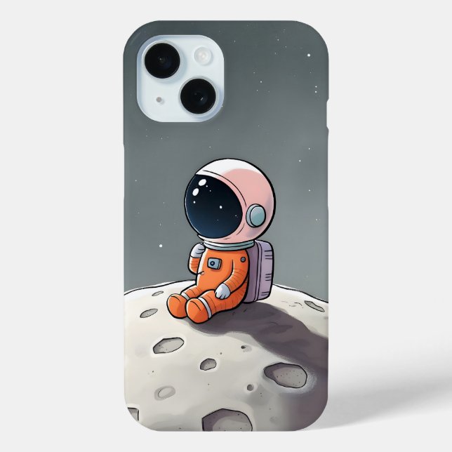iPhone 15 Fall - Astronaut sitzt auf dem Mond Case-Mate iPhone Hülle (Rückseite)