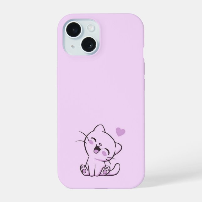 iPhone 15 Fall Hallo Kitty Thema Hülle (Rückseite)