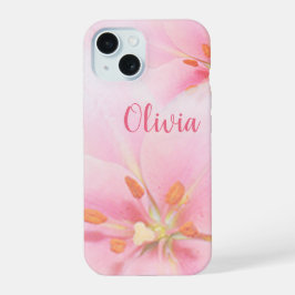 iPhone 15 Fall Pink Lily Lady/Girl/Frau Hülle