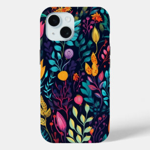 iPhone 15 Handy Fall Multi-Farbige Blumendesign Case-Mate iPhone Hülle