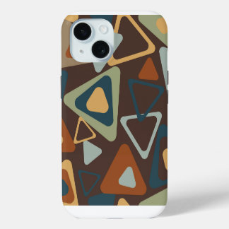 iPhone 15 Hülle mit Triangles im Mid-Century-Moder