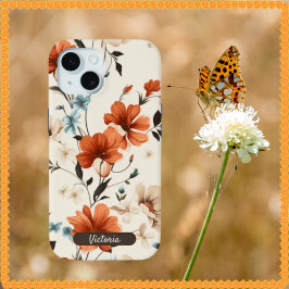 iPhone 15 Phone Case Einfache Elegante Blumendesig