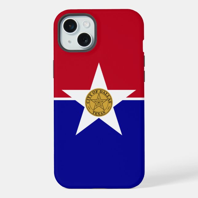 iPhone 15 Plus Case-Mate, Dallas-Flagge Hülle (Rückseite)
