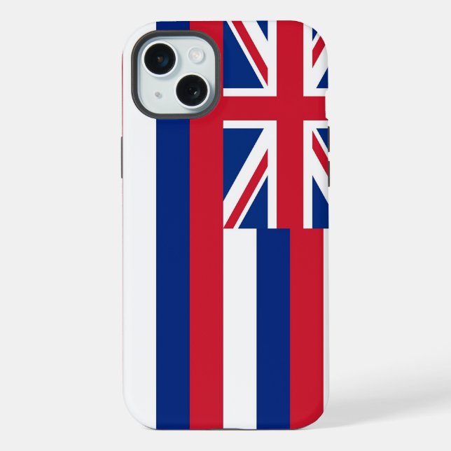 iPhone 15 Plus Case-Mate, Hawaii-Flagge Hülle (Rückseite)