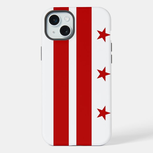 iPhone 15 Plus Case-Mate, Washington DC Flagge Hülle (Rückseite)