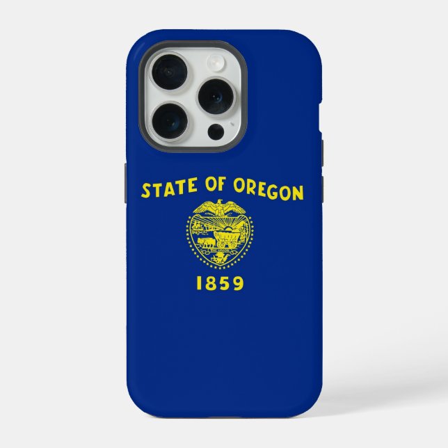iPhone 15 Pro Case-Mate, Oregon-Flagge Hülle (Rückseite)