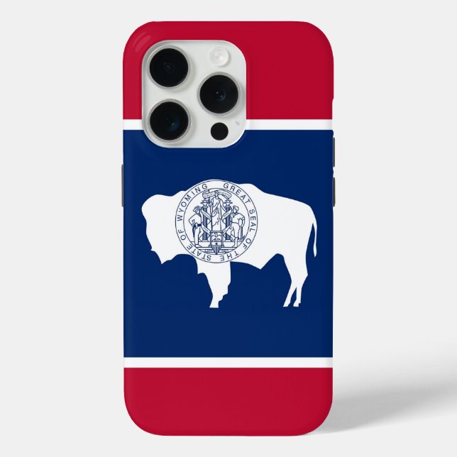 iPhone 15 Pro Case-Mate, Wyoming flag Case-Mate iPhone Hülle (Rückseite)