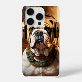 iPhone 15 Pro Case mit muffigem Bulldog-Design