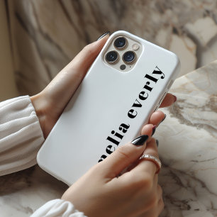 iPhone 15 Pro Coque monochrome minimaliste personnalisé