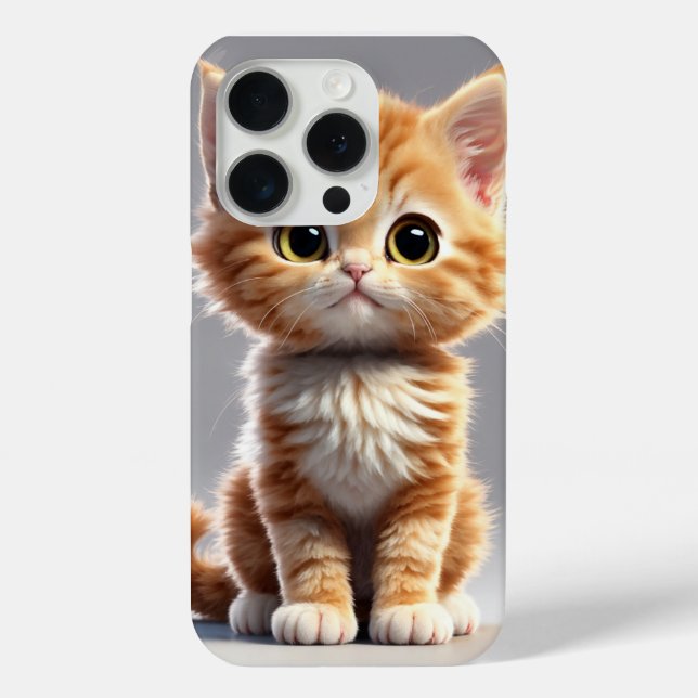 iPhone 15 Pro Gehäuse mit adorable Cat Design Case-Mate iPhone Hülle (Rückseite)