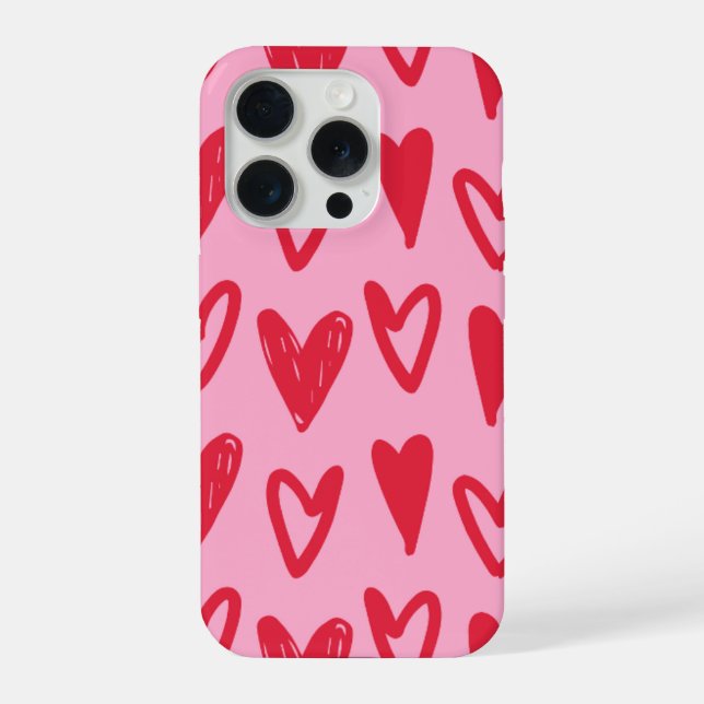 IPhone 15 Pro-Handyhülle mit Herz-Design. Pro Hülle (Rückseite)