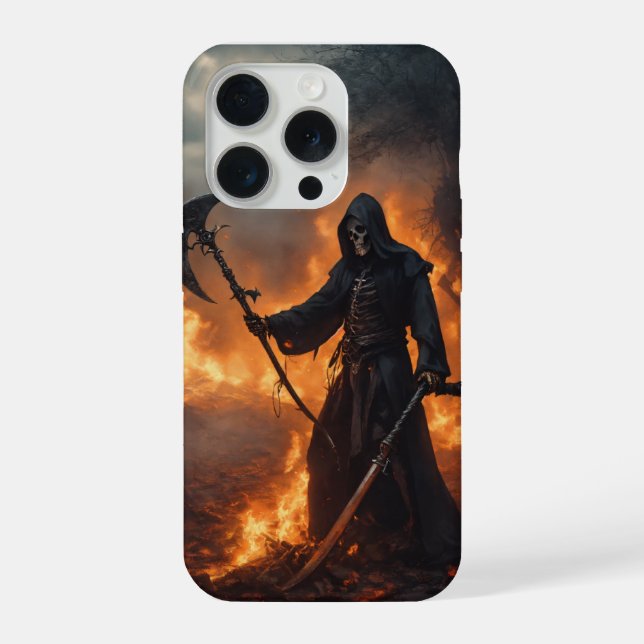 iPhone 15 Pro Hülle mit Death-Metal-Design (Rückseite)
