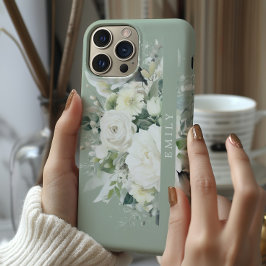 iPhone 15 Pro Max Coque Floral personnalisé