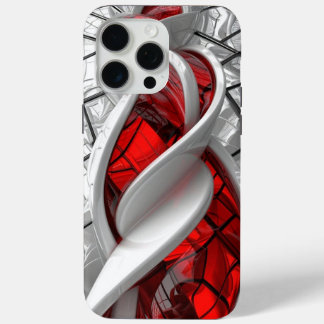 iPhone 15 pro max coque rouge et argent couleur