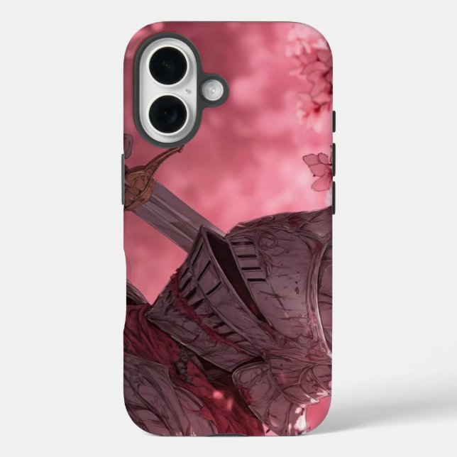 iPhone 16 Anime-Ritterrüstung Dark Fantasy Blossom Hülle (Rückseite)