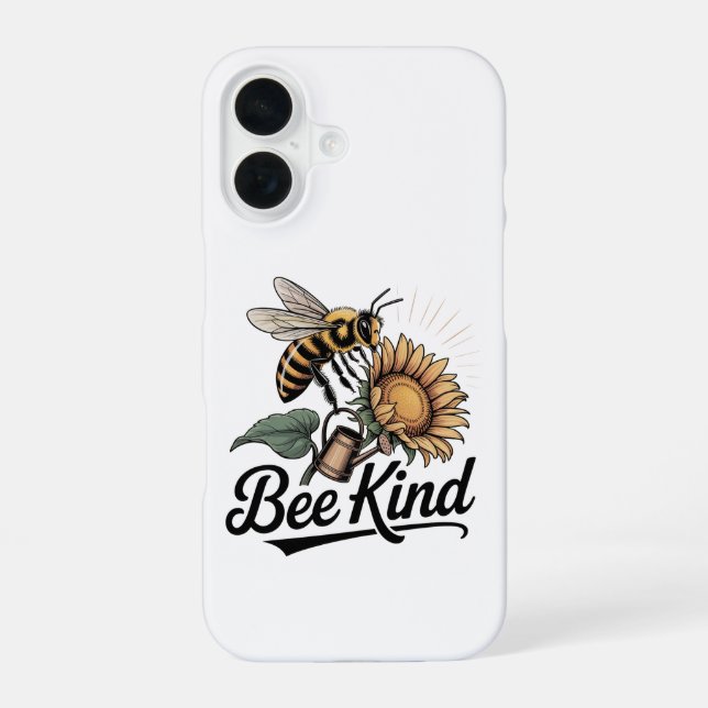 iPhone 16 Case Bee Kind Hülle (Rückseite)
