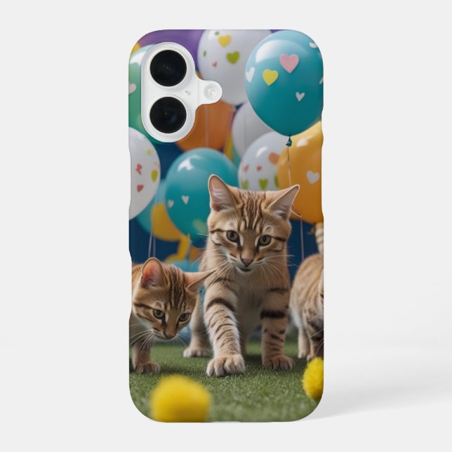 iPhone 16 Case Glosy - Katzenliebhaber Hülle (Rückseite)