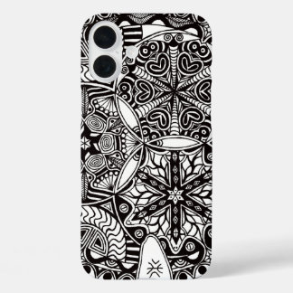 iPhone 16 Case "Golden Nebulae" (monochrome)