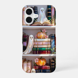 iPhone 16 Coque de téléphone étagère de livres Halloween mig
