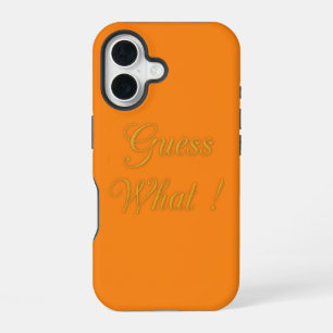 iPhone 16 Coque d'iPhone vierge avec fond brillant orange
