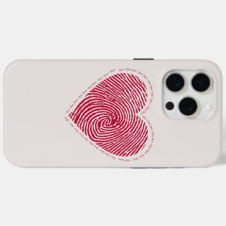iPhone 16 Coque - Fingerprint Love Heart - Unique