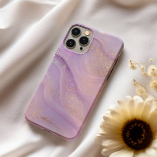 iPhone 16 Lavender Éclat – Coque de téléphone en marbre lila