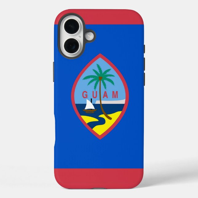 iPhone 16 Plus Case-Mate, Guam-Flagge Hülle (Rückseite)