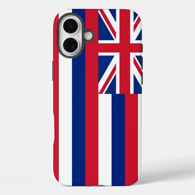 iPhone 16 Plus Case-Mate, Hawaii-Flagge Hülle (Rückseite)