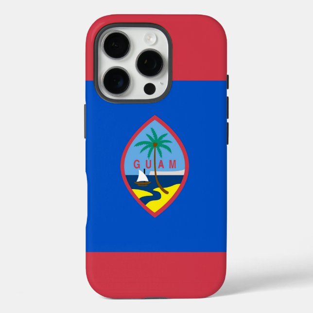 iPhone 16 Pro Case-Mate, Guam-Flagge Hülle (Rückseite)