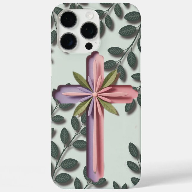 iPhone 16 Pro Coque avec Christian Cross Ai design (Verso)