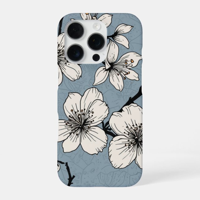 Iphone 16 Pro leichte Hülle mit Kirschblüte (Rückseite)