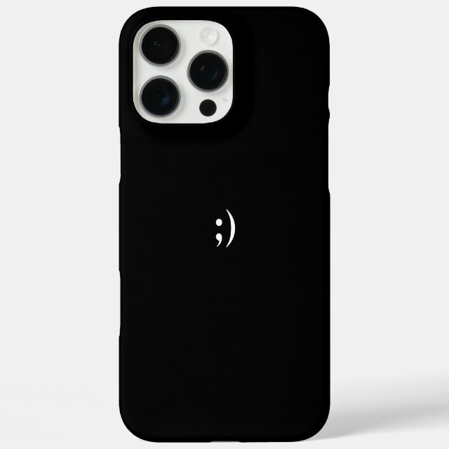 iPhone 16 Pro Max Case Black Simple (Rückseite)
