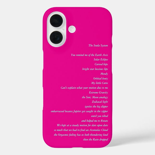 iPhone 16 Rosa Gehäuse Soula System iPhone 16 Hülle (Rückseite)