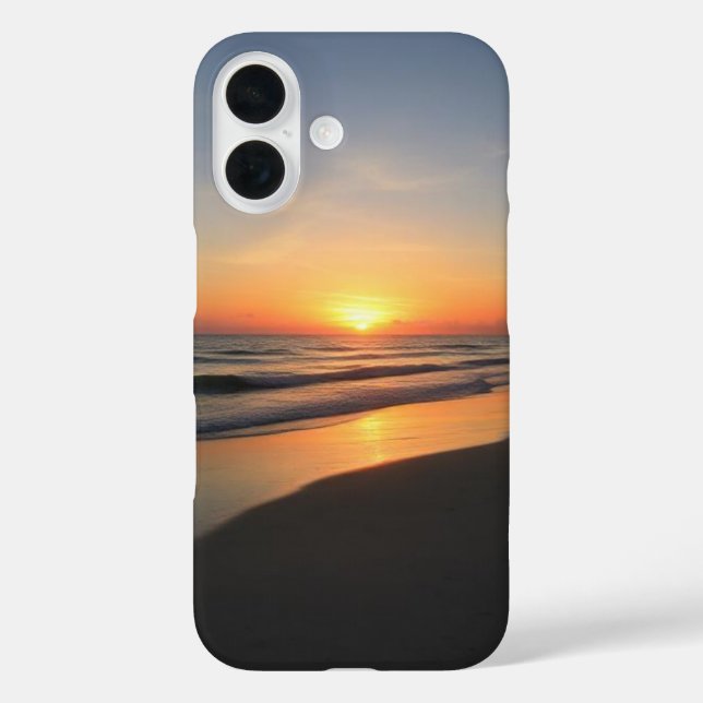 IPhone 16 sunset beach phone case (Rückseite)