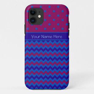 iPhone 5/5s Coque : Personnalisez les Chevrons Ble