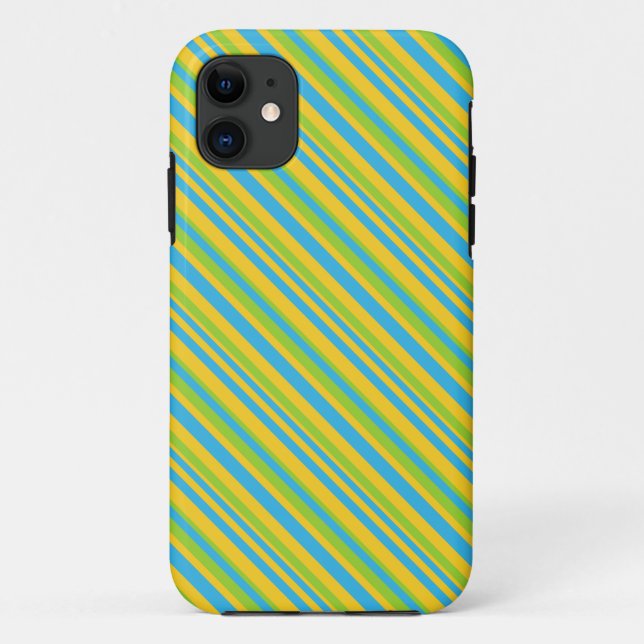 iPhone 5/5s Coque : Turquoise, Jaune, Vert (Dos)