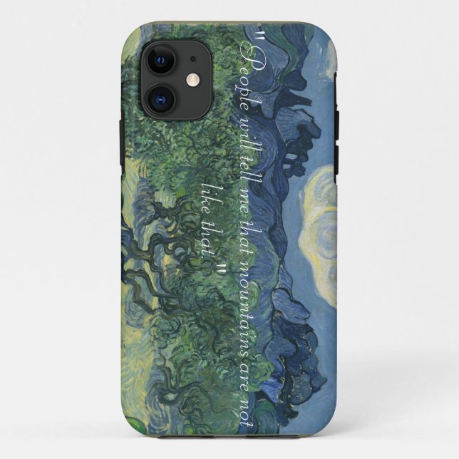 iPhone 5/5S, Olivenbäume Van Gogh u. Zitat Case-Mate iPhone Hülle (Rückseite)