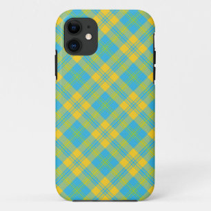 iPhone 5/5s Xtreme Case: Blau Gelb Grün: Kariert Case-Mate iPhone Hülle
