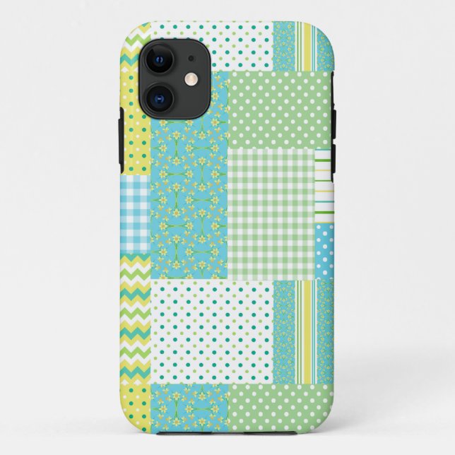 iPhone 5/5s Xtreme Case Daffodil Imitate-Patchwork (Rückseite)