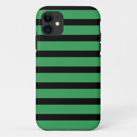iPhone 5 à peine là Coque Black Green Stripes