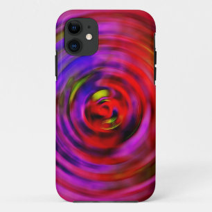 iPhone 5 à peine là Coque spirale rose-chaud