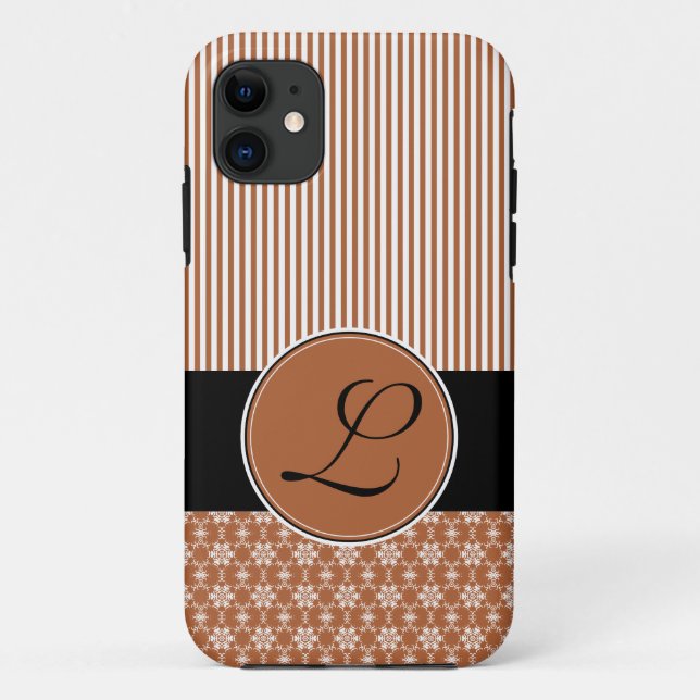 iPhone 5 Barely There Case Vorlage Braunes Muster (Rückseite)