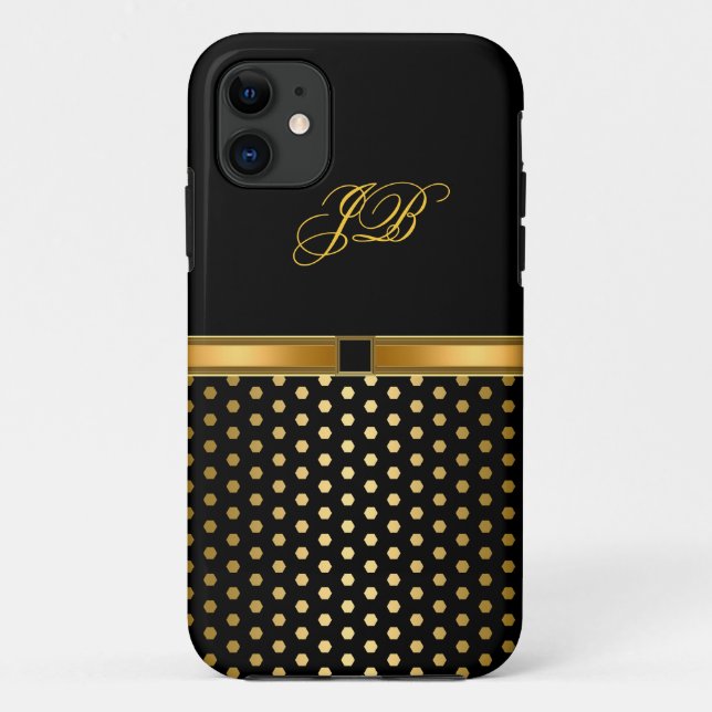 iPhone 5 Case-Mate Fall Gold Black Spot Hülle (Rückseite)