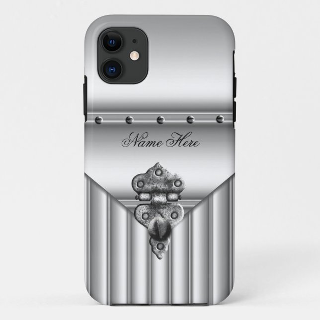 iPhone 5 Case-Mate Hülle Grau Look Lock (Rückseite)