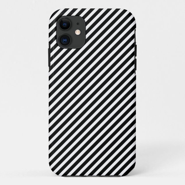 iPhone 5 Case mit Schwarzweiß-Streifen (Rückseite)