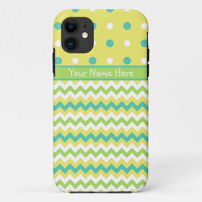 iPhone 5 Coque à personnaliser : Pois, Chevrons (Dos)