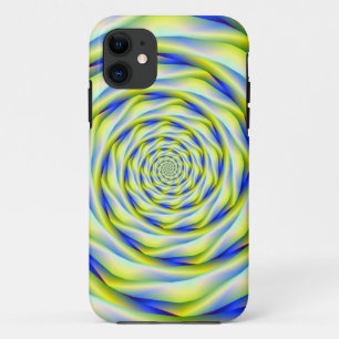 iPhone 5 Coque Vortex en bleu et jaune