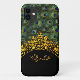 iPhone 5 Elegant Classy Peacock Black Gold Case-Mate iPhone Hülle